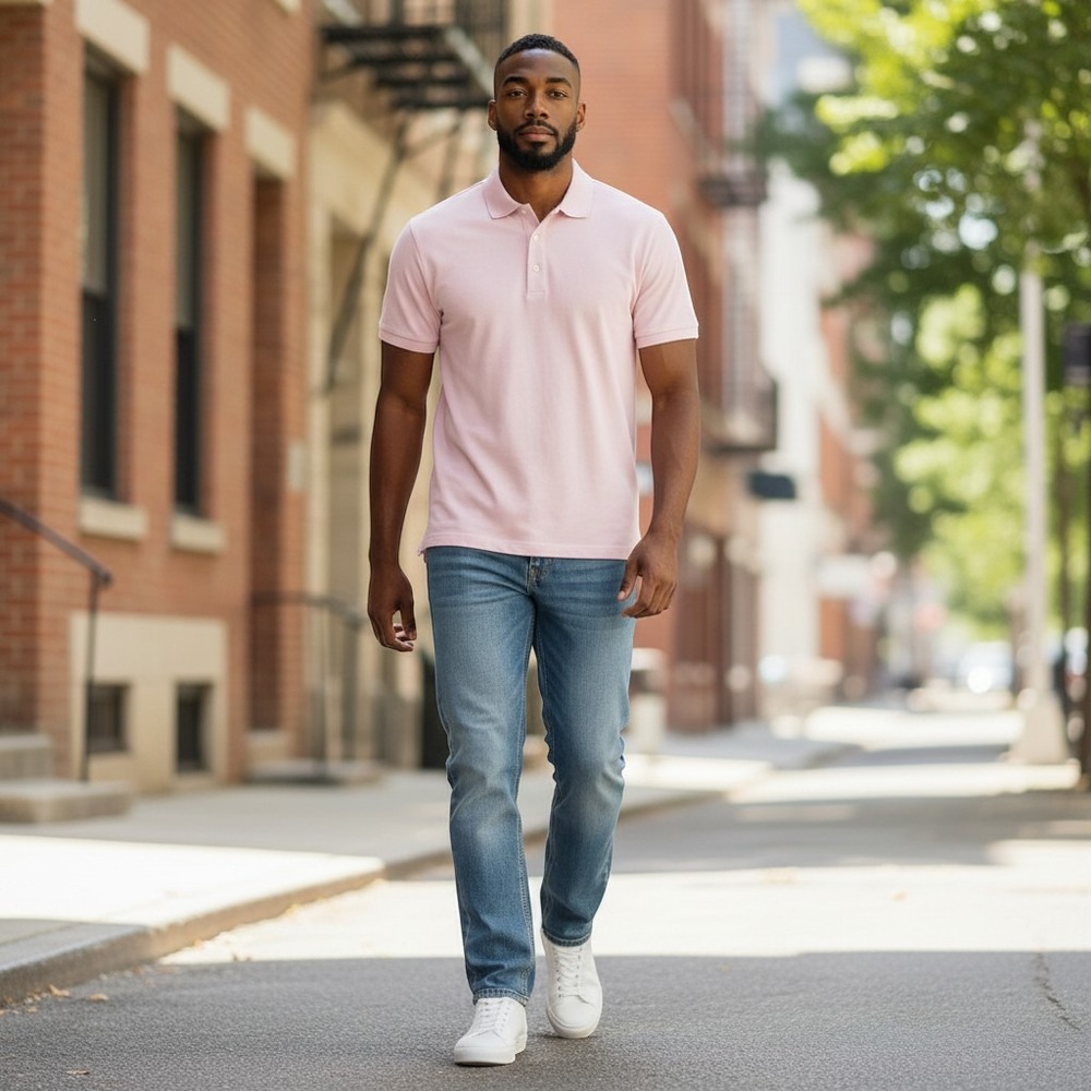 Peter Millar Mens Pink Double Mercerized Cotton Lycra‎ Short Sleeve Polo Shirt L